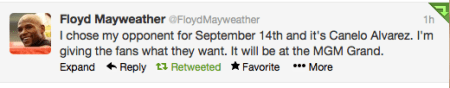 Floyd Mayweather Tweet