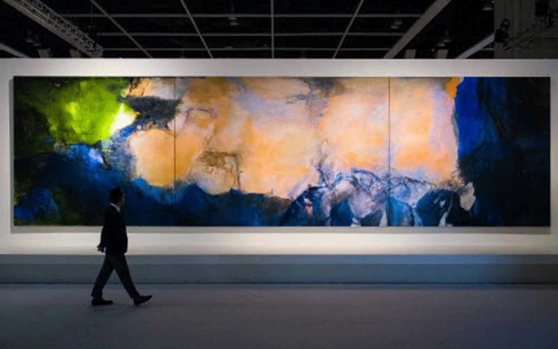 Juin-Octobre 1985' by Chinese painter Zao Wou-Ki